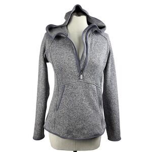 Lululemon Women's Hoodie Pullover Size 6 Gray Fleece Half Zip‎ Athleisure Jacket